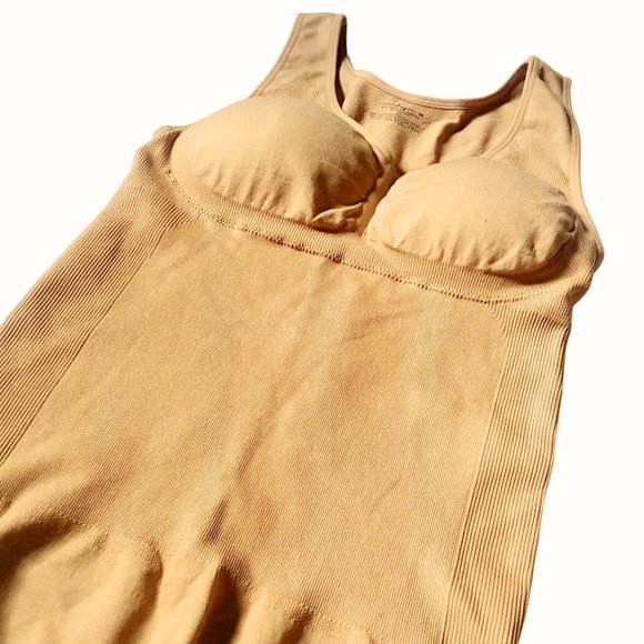Camishaper Shapewear Slimming Camisole Tank Top with Removable Pads Tan -- M - Picture 3 of 8
